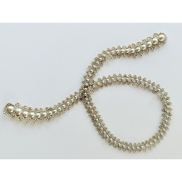 Vintage French Art Deco Glass Faux Pearl Lariat Necklace Circa 1920s-1930s. - Picture 12 of 16